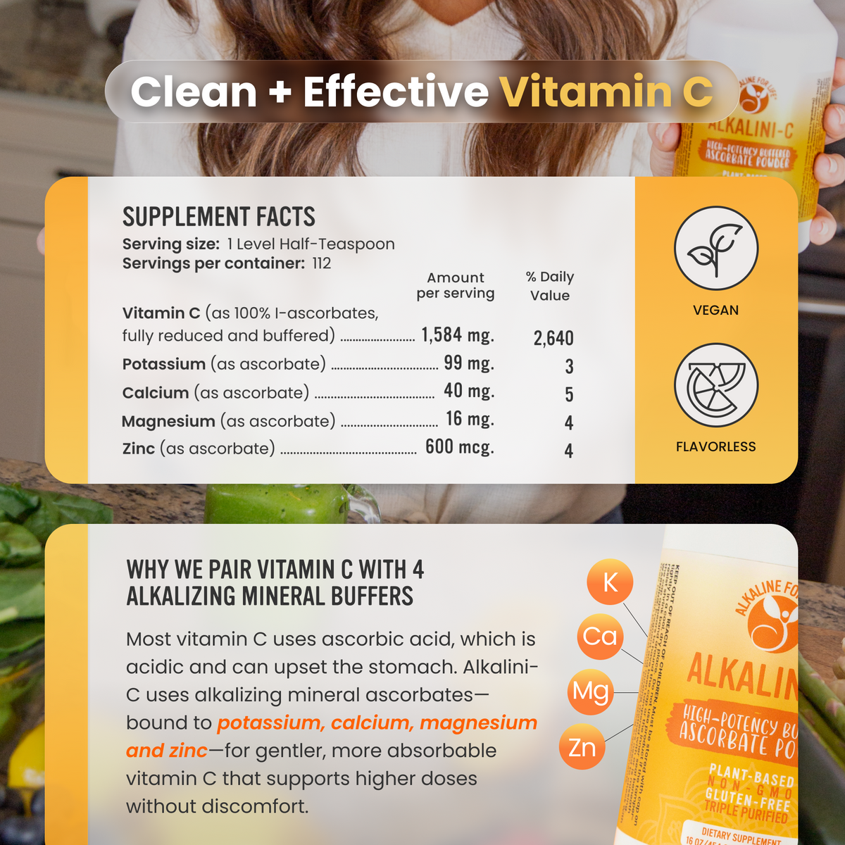 Alkalini-C Buffered Vitamin C Powder