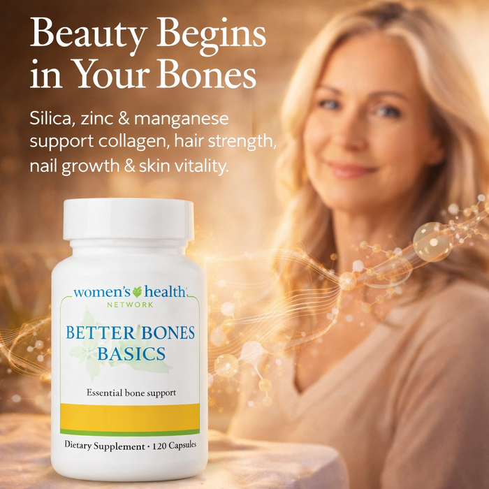 Better Bones Basics – Bone & Beauty Support for Women 45+ | Calcium, Magnesium, Vitamin D3, K2, Silica for Hair, Skin, Nails & Bone