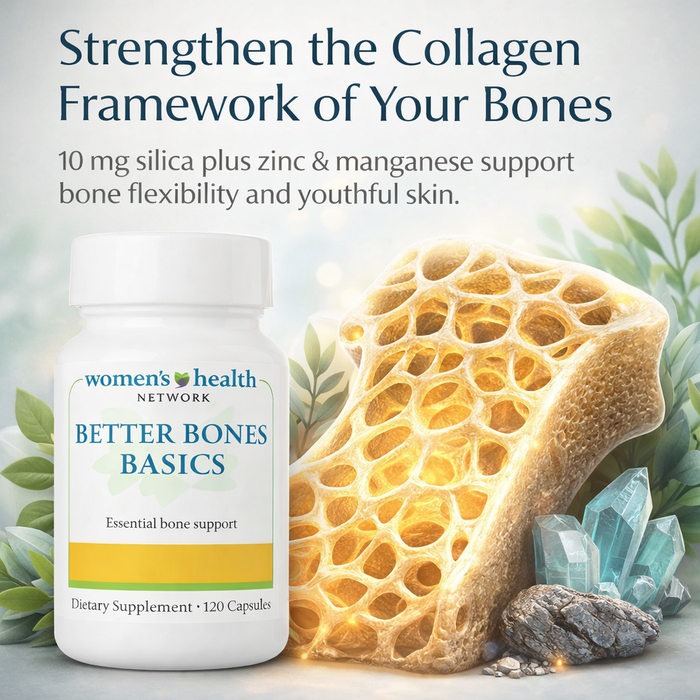 Better Bones Basics – Bone & Beauty Support for Women 45+ | Calcium, Magnesium, Vitamin D3, K2, Silica for Hair, Skin, Nails & Bone