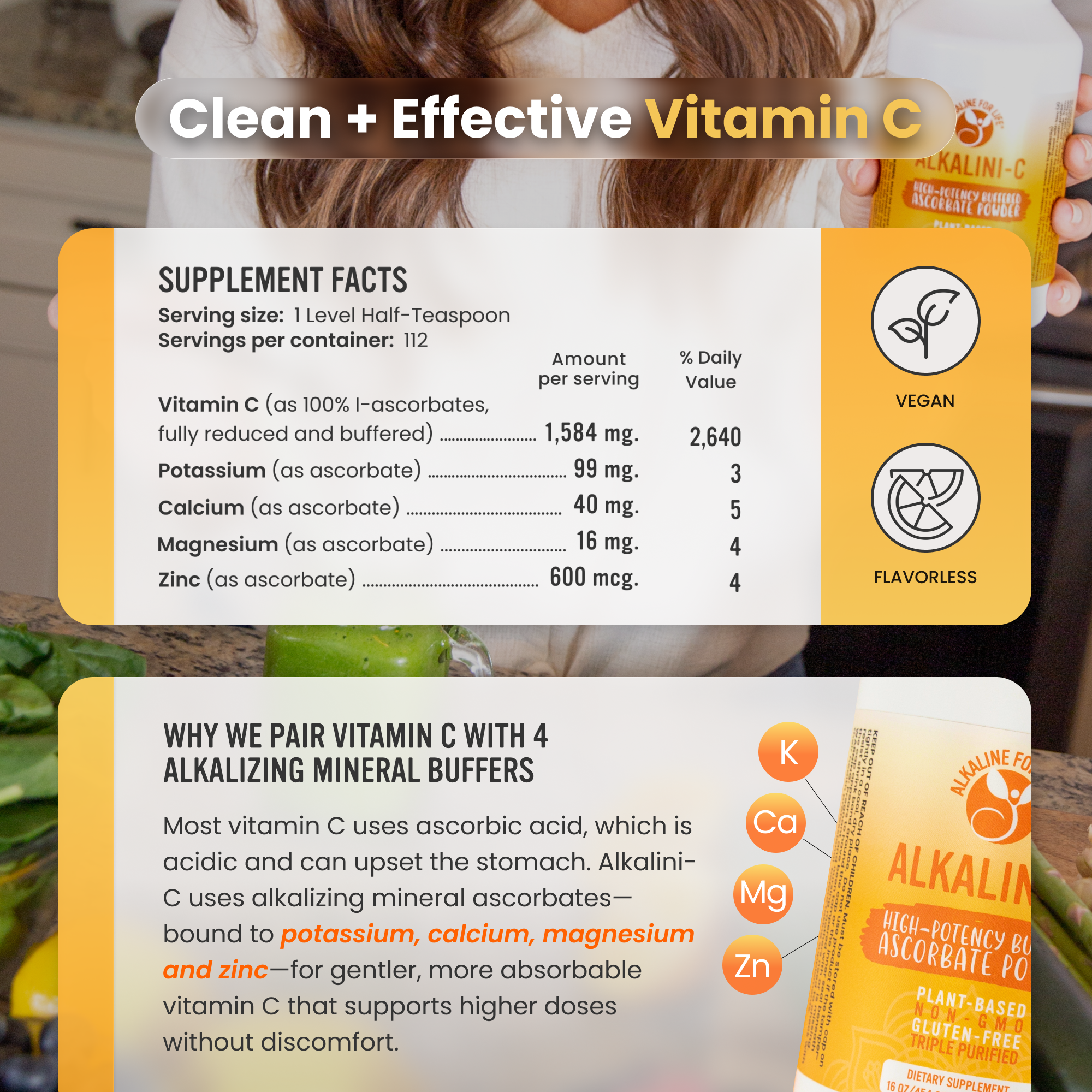 Alkalini-C Alkalizing Ascorbate Powder (Vitamin C)