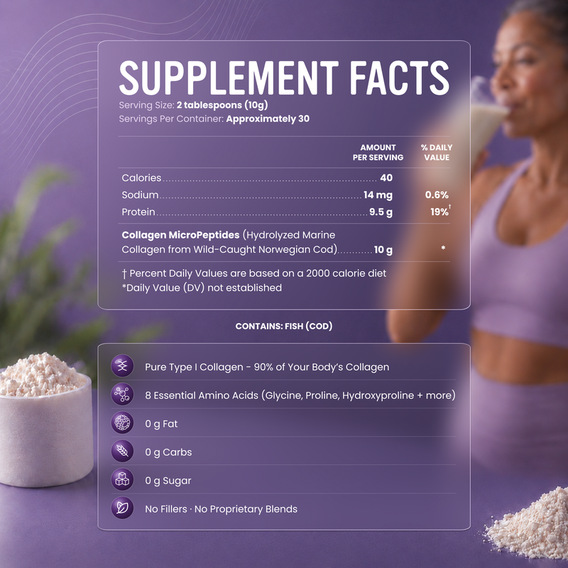 Beauty & Bone Micro-Peptides, Wild-Caught Marine Collagen